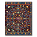 Crimson Lotus Paisley Garden Mandala Rug