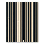 Classic Black Beige Vertical Stripe Rug