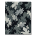 Monochrome Abstract Charcoal Brushstroke Textured Rug
