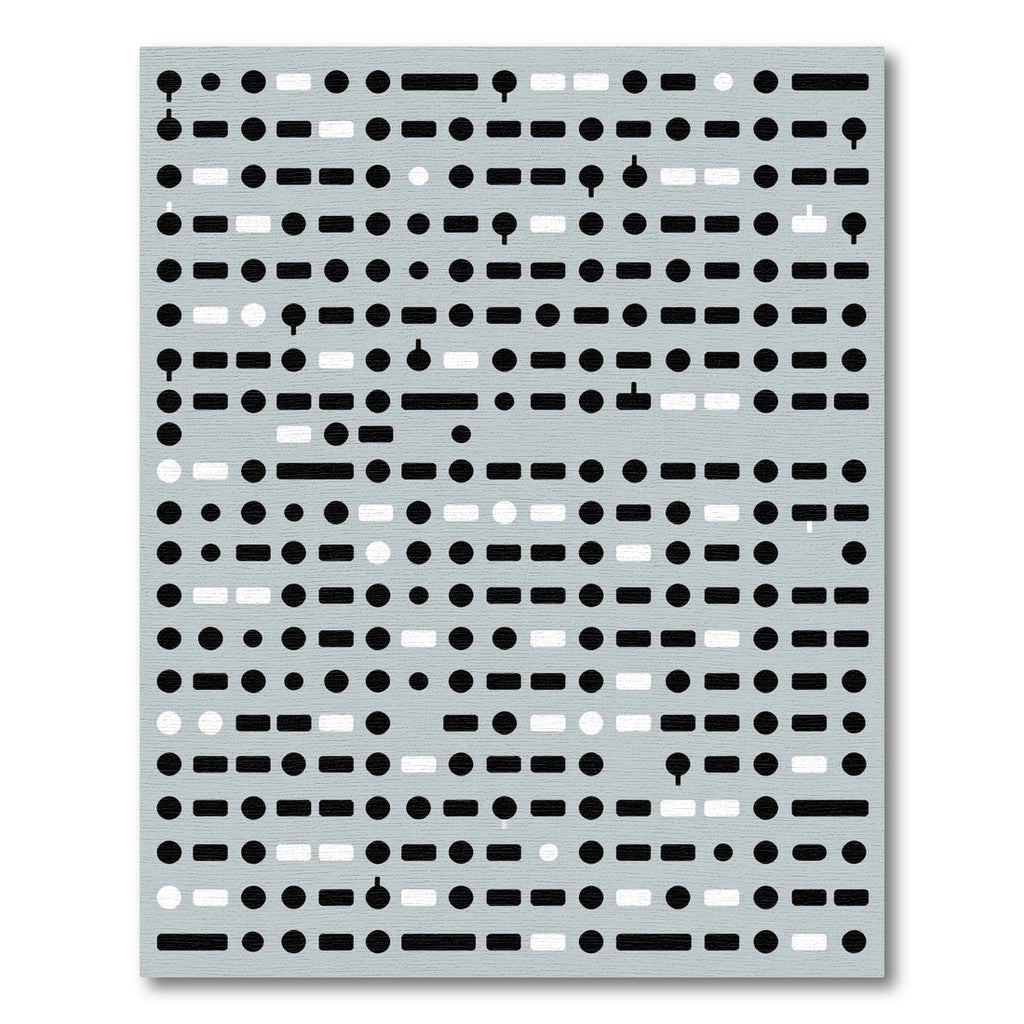 Monochrome Geometric Dot Dash Rug