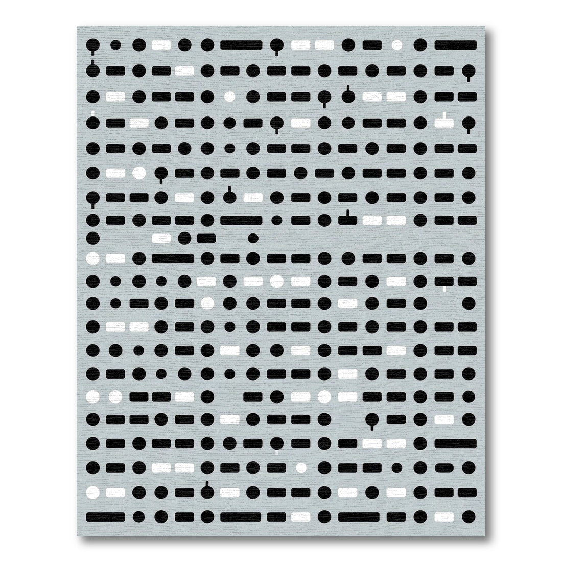 Monochrome Geometric Dot Dash Rug