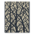 Sinuous Charcoal Branch Interwoven Forest Rug