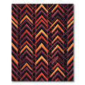 Geometric Amber Chevron Abstract Composition Rug