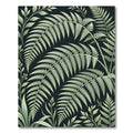 Lush Green Botanical Fern Canopy Rug