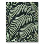Lush Green Botanical Fern Canopy Rug