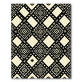 Black Cream Diamond Geometric Collage Rug