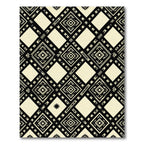 Black Cream Diamond Geometric Collage Rug