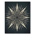 Radiant Gold Starburst Mandala Rug