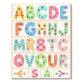 Whimsical Alphabet Garden Patchwork Rug