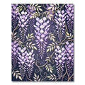 Elegant Purple Wisteria Cascading Floral Rug