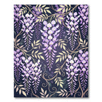 Elegant Purple Wisteria Cascading Floral Rug