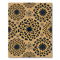 Golden Leopard Bloom Atomic Round Rug