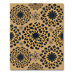 Golden Leopard Bloom Atomic Round Rug