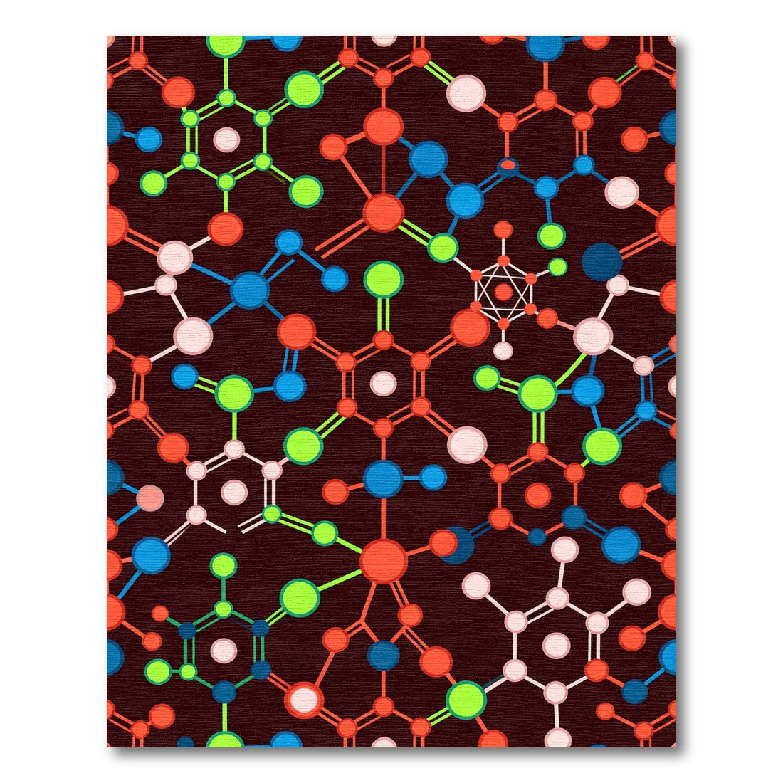 Vibrant Atomic Molecular Structure Rug