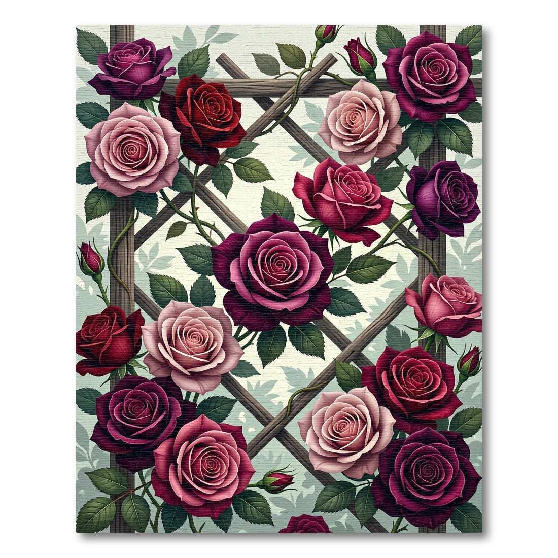 Crimson And Rose Garden Trellis Rug