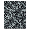 Monochrome Abstract Floral Wave Rug