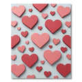 Charming Floating Romantic Pink Heart Decor Rug