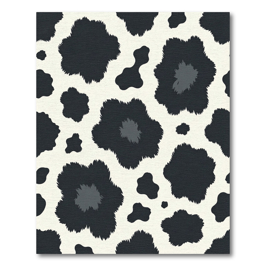 Black and White Abstract Animal Spot Rug