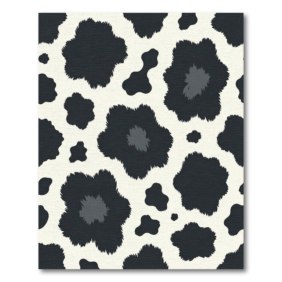 Black and White Abstract Animal Spot Rug