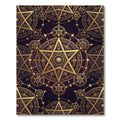 Golden Celestial Pentagram Sacred Geometry Rug