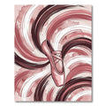 Elegant Ballet Slipper Swirl Rose Rug