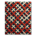 Red Cream Interlocking Lattice Rug