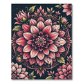 Ethereal Pink Floral Mandala Art Rug