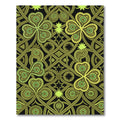 Green Shamrock Interlaced Celtic Art Rug