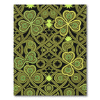 Green Shamrock Interlaced Celtic Art Rug