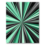 Mint Green Dynamic Abstract Radial Burst Rug
