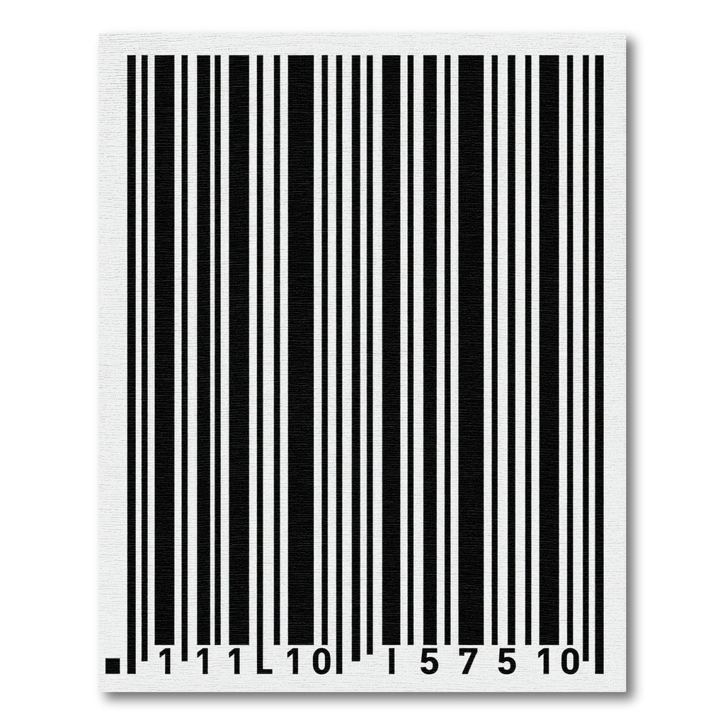 Minimalist Vertical Black White Abstract Stripe Rug