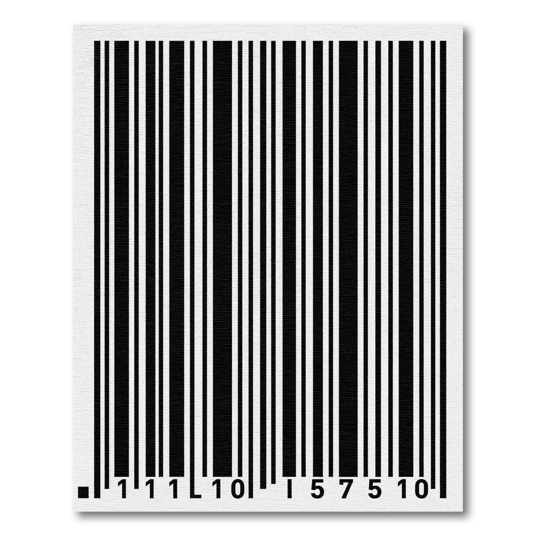 Minimalist Vertical Black White Abstract Stripe Rug