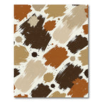 Abstract Earthy Brown Brush Stroke Rug
