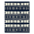 Midnight Navy Ivory Tribal Geometric Striped Rug