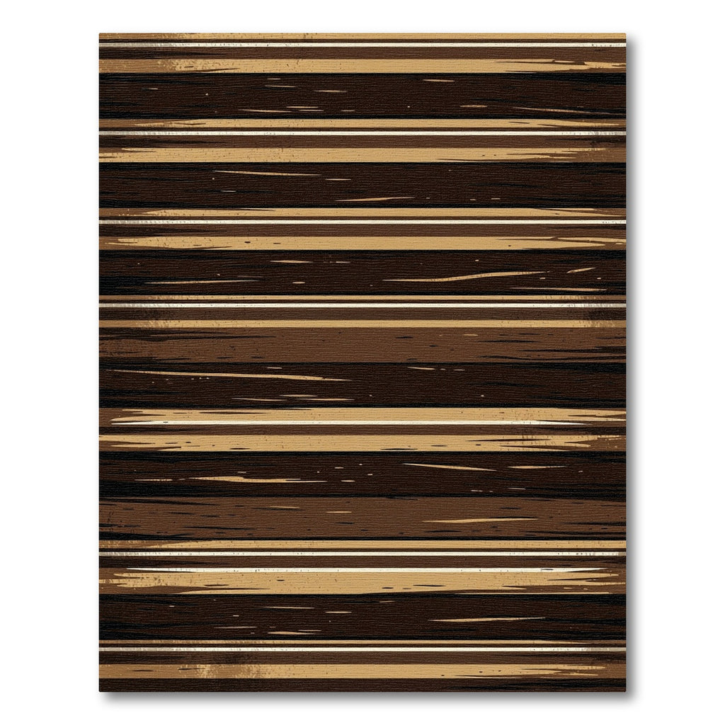 Earthy Brown Horizontal Linear Texture Rug