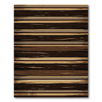 Earthy Brown Horizontal Linear Texture Rug