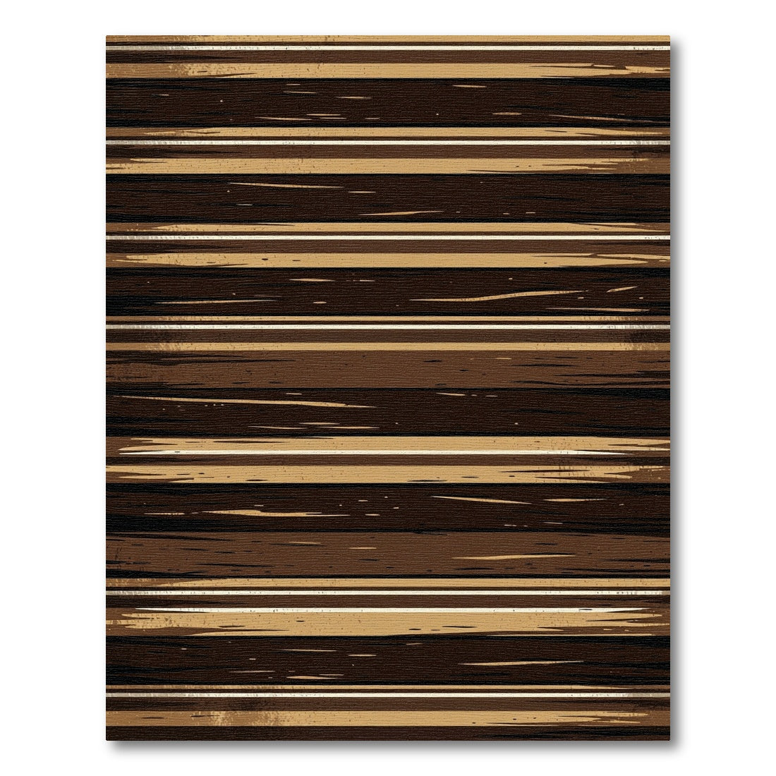 Earthy Brown Horizontal Linear Texture Rug