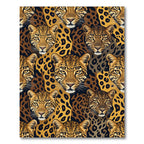 Golden Leopard Face Animal Spot Rug