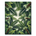 Lush Green Tropical Palm Fronds Rug