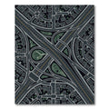 Urban Highway Interchange Overhead View Rug