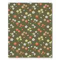 Dainty Wildflower Olive Meadow Fields Rug
