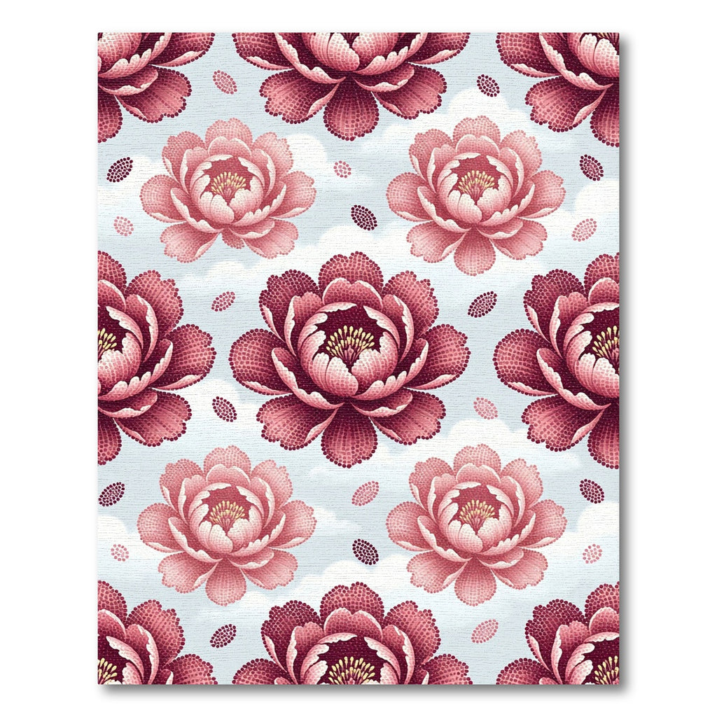 Pink Petal Floral Cloudscape Rug