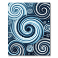 Ethereal Navy Swirling Ocean Whirlpool Rug