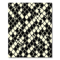Monochromatic Snake Skin Geometric Texture Rug