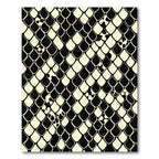 Monochromatic Snake Skin Geometric Texture Rug