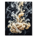 Ethereal Cream Smoke Swirl Wave Rug
