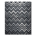Metallic Silver Zigzag Chevron Rug