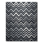 Metallic Silver Zigzag Chevron Rug