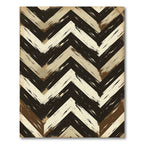 Earthy Chevron Brushstroke Rug