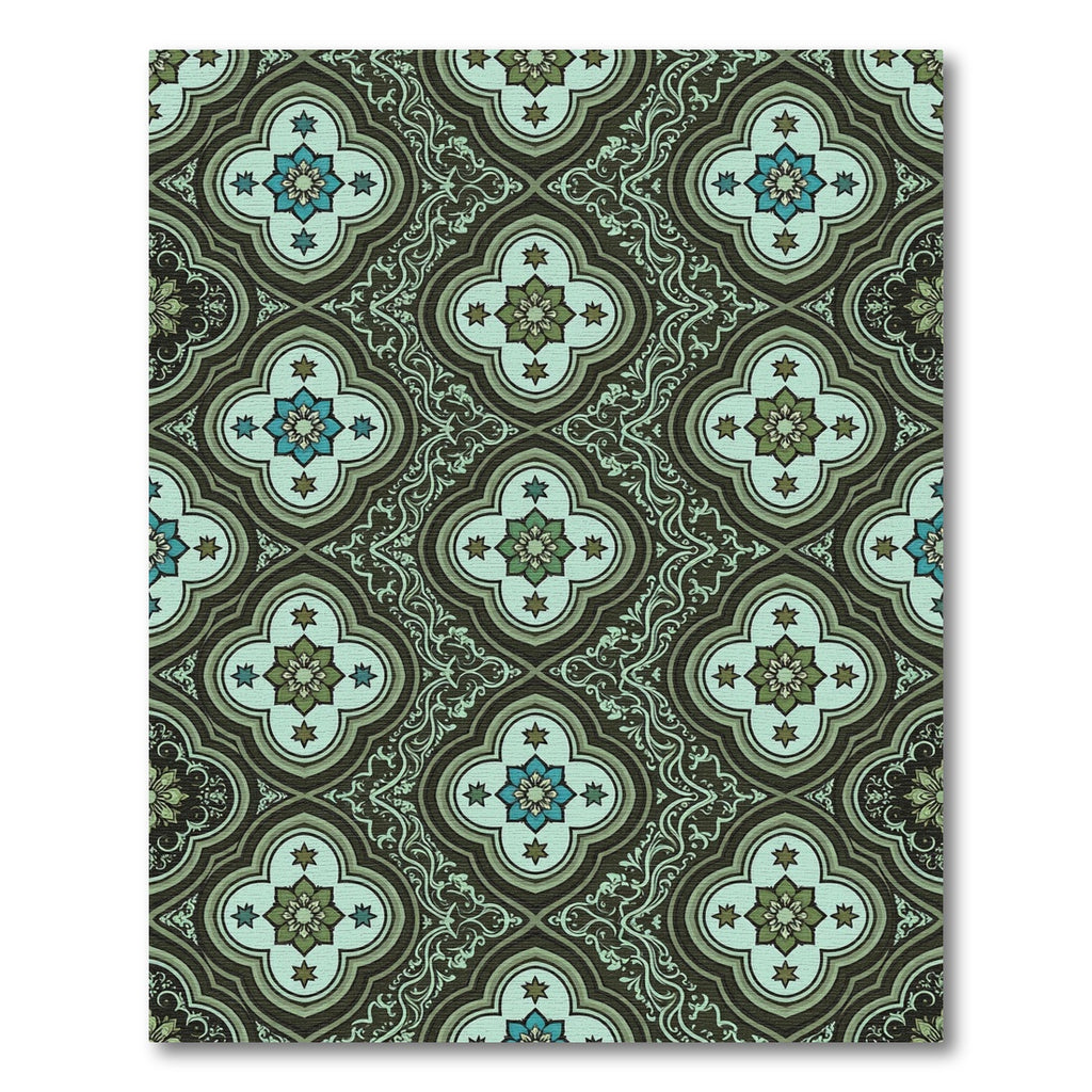 Earthy Tones Quatrefoil Medallion Rug